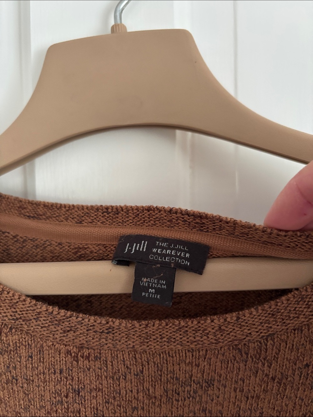 J. Jill Heathered Rust-Brown Crewneck Sweater - Picture 2 of 5
